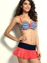 Plus Size XXXL New 2015 Push Up Bikini Women s Sexy Tall Waist Fission Swimsuit Bikini