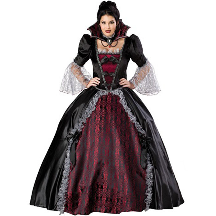 gothic vampire halloween costumes for women sexy adult deluxe Versaille Vampire cosplay party Ball Gown Costume custom