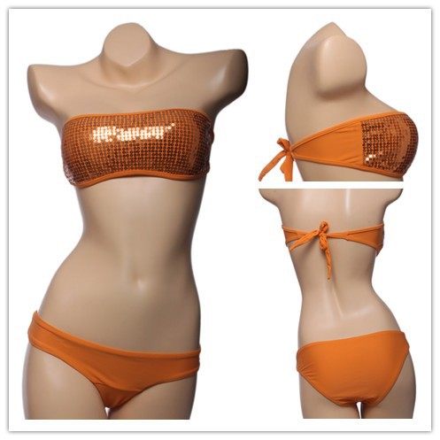 New-2014-Sexy-Bathing-Suits-Padded-Sequined-Swimsuit-Strapless-Bikini-Swimwear-Women-Bikini-Set-Top-and