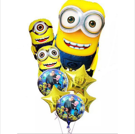 Гаджет  8pcs/lot Minions Foil Balloon Despicable Me Globos Birthday Party Supplies santa claus Christmas gifts None Игрушки и Хобби