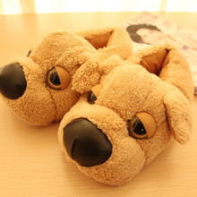 2016 Novelty Dog slippers for Men and women winter lovely cotton-padded indoor female plush slipper at home pantufas de animais