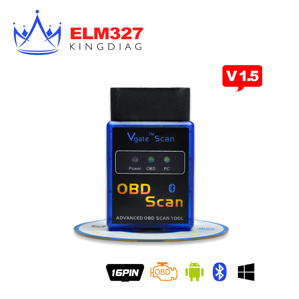 2016   vgate elm 327 v1.5  bluetooth vgate  obd2 / obdii elm327 v 1.5   bt 16pin android- 