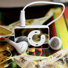 Mini Clip USB MP3 Music Media Player Support 1-8GB Micro SD TF + Headphone + Cable