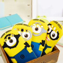 Fashional new arrival cute cartoon model silicon material Despicable Me Yellow Minion Case for Samsung Samsung Galaxy S3 i9300
