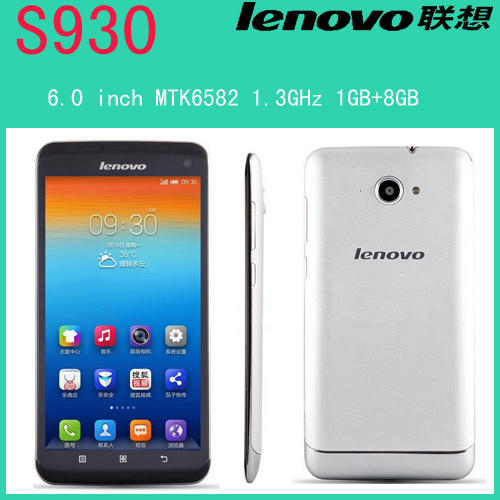 Original Lenovo S930 phone MTK6582 1 3GHz Quad Core 6 0 IPS Screen 8Mp Camera 3G