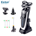 kemei5181 4 in 1 Washable Rechargeable Electric Shaver Triple Blade Electric Shaving Razors Face Care 3D