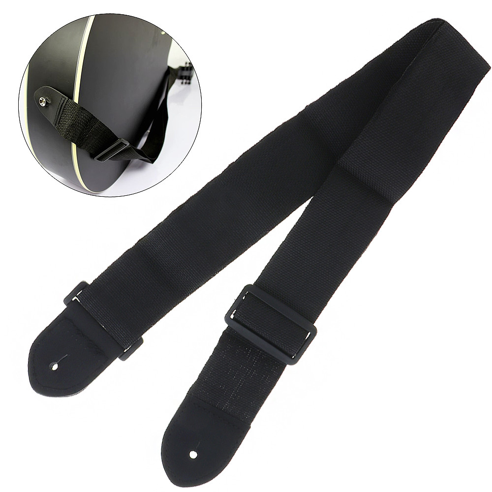 Description Picture 2 of item68cm-124cm Universal Guitar Strap Adjustable Nylon Guitar Belt with PU Leather Ends for Folk Wooden Classical Guitar