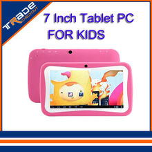 New arrival 7 Inch Children Tablet Android 4.4 RK3026 Cortex-A9 Dual-core 1GHz 512MB+4GB Dual Camera Wifi OTG Tablet