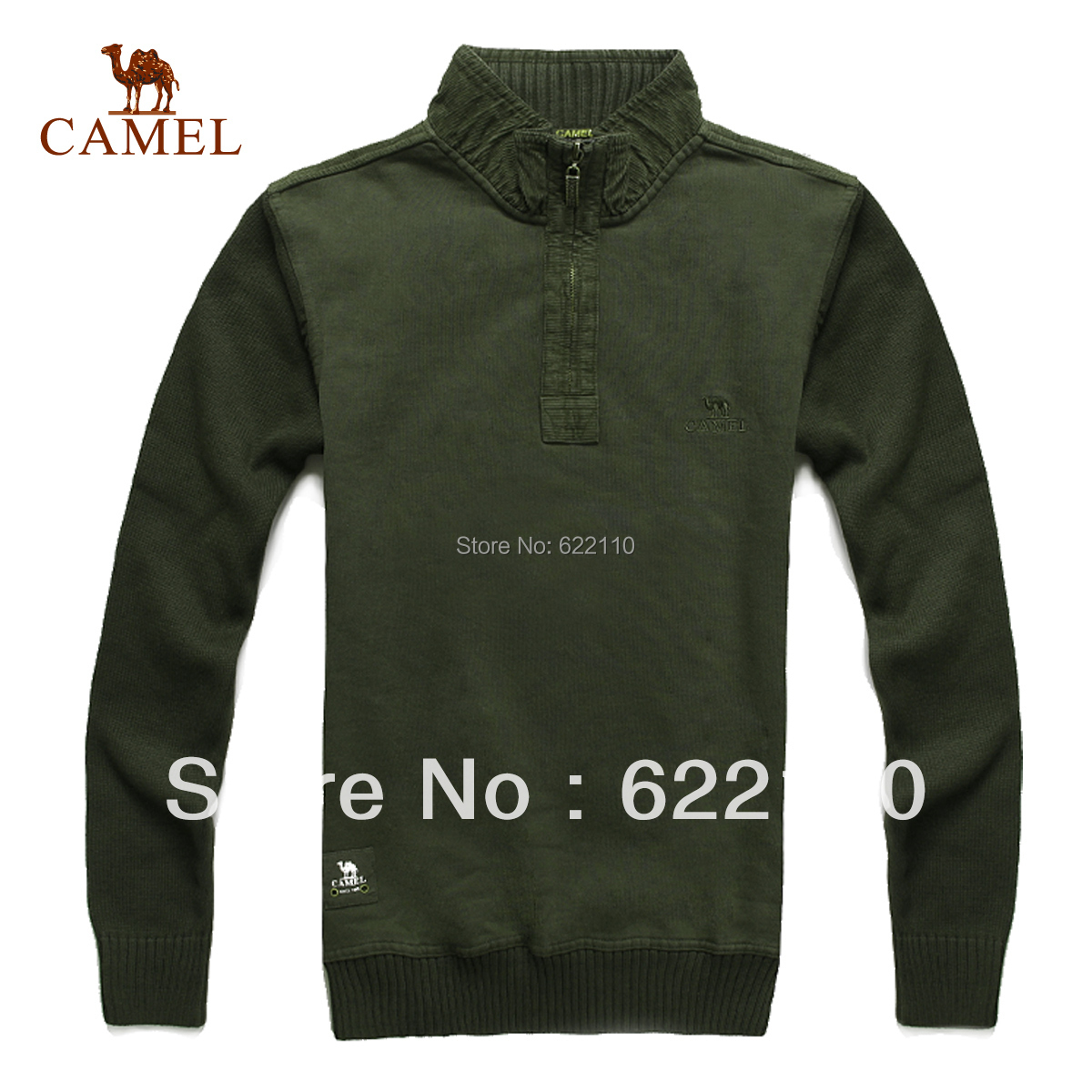 free shipping CAMEL men's new arrival outdoor casual sweatshirt 100% cotton long-sleeve t-shirt