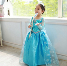 High Quality Girl Dresses Princess Children Clothing Anna Elsa Cosplay Costume Kid’s Party Dress Baby Girls Clothes 3-7ages