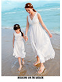 family look Summer beach Mother Daughter Dresses 2016 Long Maxi family matching clothes mother and daughter