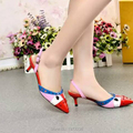 Fashion 2016 Women Famous High Heels Shoes High Quaity Pointed Toe Patent Leather Rivets Designer Pumps