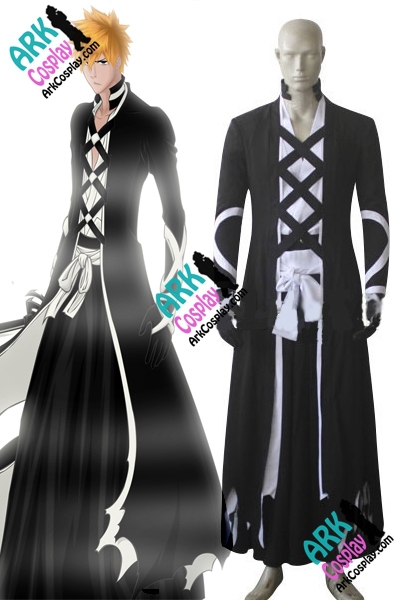 Bleach Ichigo Kurosaki Cosplay New Bankai Kimono Cosplay Black Mens Bleach Cosplay Costume