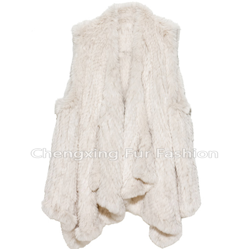CX-G-B-202 Fashion Knitted Rabbit Fur Vest Women ~DROP SHIPPING