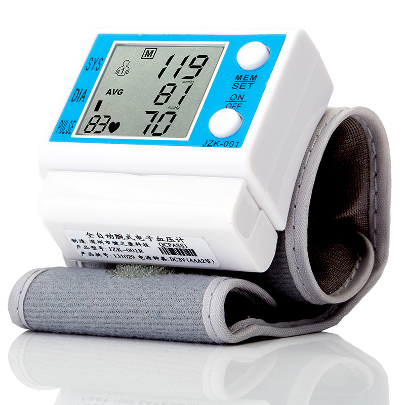 2015 Home Automatic Wrist digital lcd blood pressure monitor portable Tonometer Meter for blood pressure meter oximetro de dedo
