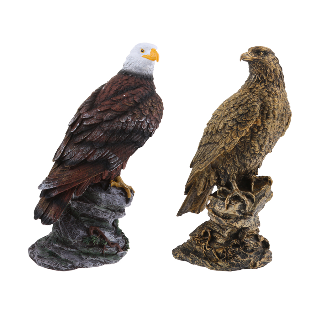 Outdoor Garden Ornament Resin Decorative Eagle Figurine Sculpture for