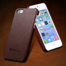 New Arrival Affordable Cowhide Genuine Leather Case for Apple iPhone 4 4S Real Lychee Pattern Leather Back Cover