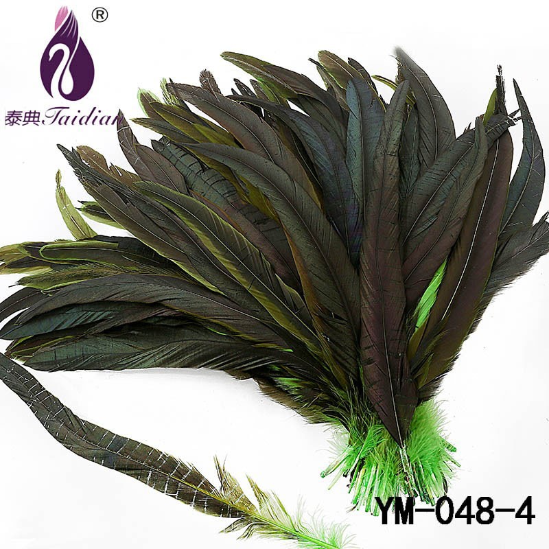 YM-048-4 green For Sale 10pcs Black ostrich feather , a variety of decorative feathers hot