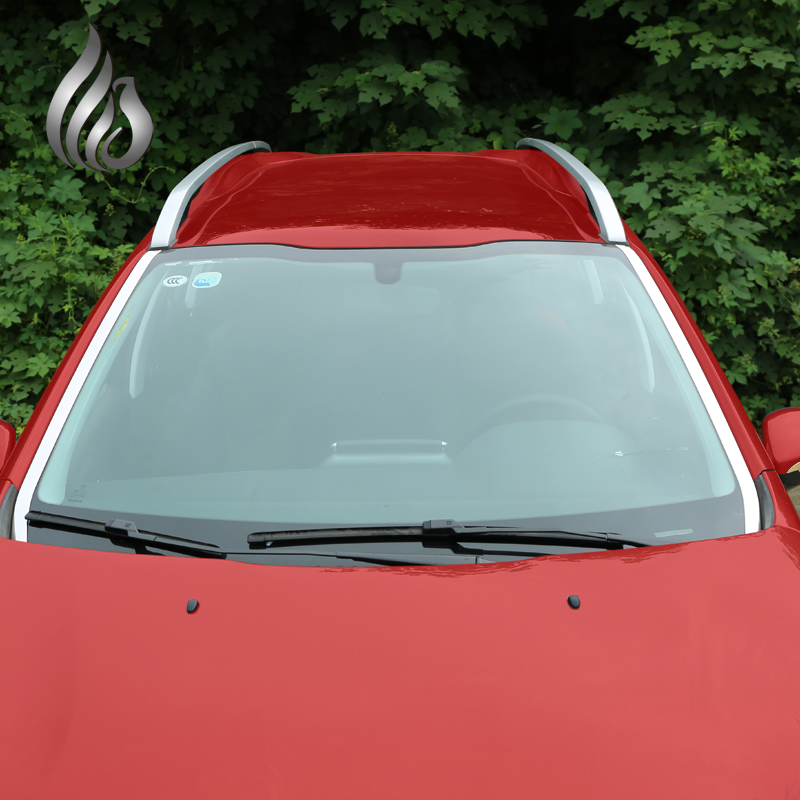 Peugeot 2008 Front windshield window Stailess steel decorative light strip trim 4pcs set