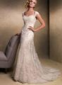 2017 White Ivory Long Tulle Mermaid Lace Bride Wedding Dresses Removable Straps Chaptel Train Bridal Gowns