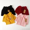 New Kids Girls Knitted Cardigan Sweaters Caped Design Ruffles Fall Winter Jackets Outwears Wholesale Hu Sunshine