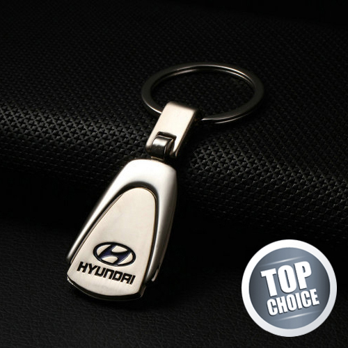 10Pcs/Lot Car Styling for Hyundai I30 IX35 Getz Solaris Tucson Accent Accessories Metal Hyundai Emblem Keychain Key Chain Ring