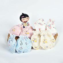 100% Cotton Fashion Cartoon Pattern Anti-grasping Gloves For Newborn Protection Face Baby Mitten Maternal and Child Products