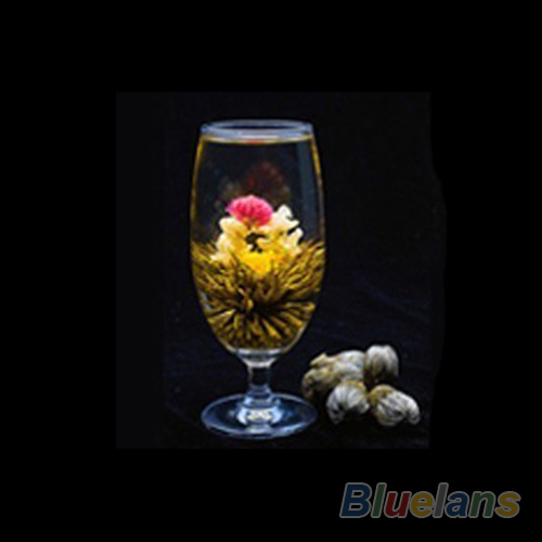 4 Balls Chinese Artisan Different Handmade Blooming Flower Green Tea 05BN