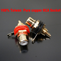 RCA amplifier amp rca 2pcs lot signal lineconnector adapter RCA lotus head copper gold plated RCA