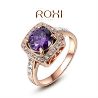 ROXI Fashion Rings gold plated, trendy jewelry ,wedding gift, Austrian crystal fashion Environmental Micro-Inserted Jewelry