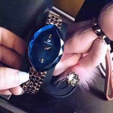 Little Swan color blue diamond dial ladies luxury watches Fixed with Crystal