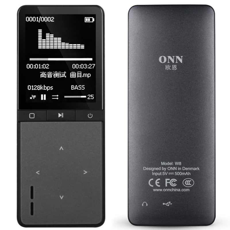 2016 New Bluetooth Sport MP3 Player 8GB Memory with External Audio Speaker With Pedometer APE Flac Music Player Hifiman ONN W8