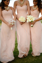 Maid Of Honor Dresses Cheap Open Back Women Formal Gowns Long Blush Pink Bridesmaid Dresses For Weddings Vestidos De Festa
