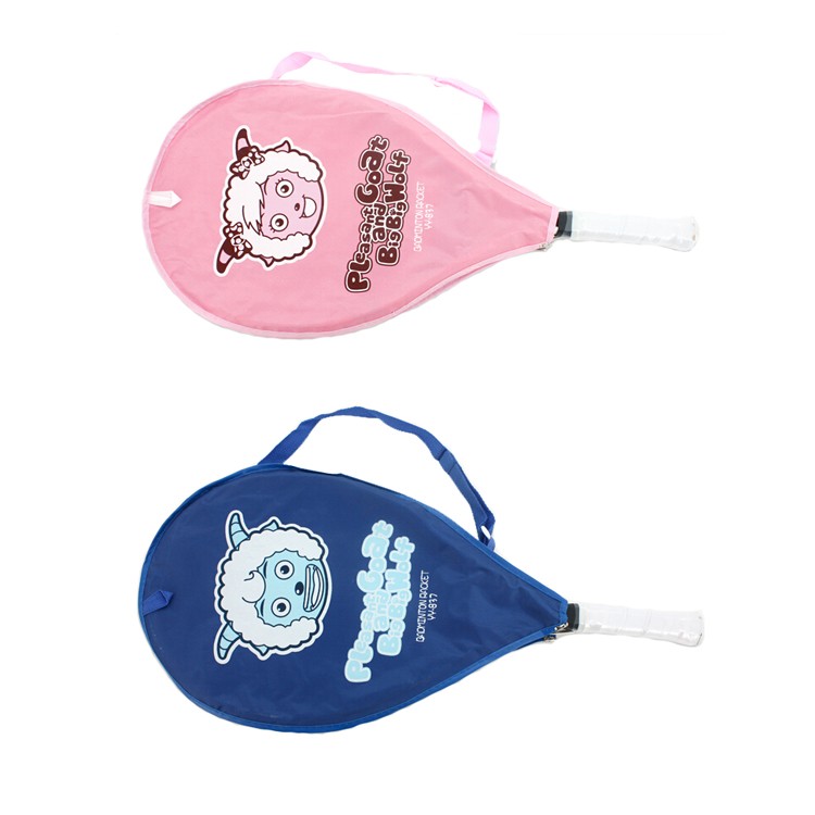 Kids 1x Tennis Racquet Plesant Goat and Big Big Wolf Children Sports Training Rackets