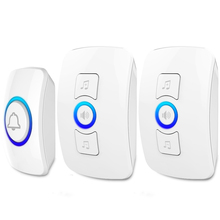 KERUI 2 X Main Doorbell 1 X Button Wireless Doorbell Smart Receiver Wireless 100M Remote Control Home Gate Security Doorbell