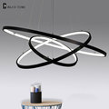40CM 60CM 80CM 100CM Black White Modern Ceiling Lights Circle Ring Fashional Led Ceiling Lamp For