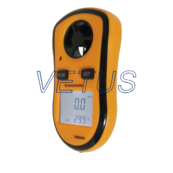 Digital Wind Speed Meter Gauge Sport Anemometer handy palm NTC Temperature GM8908