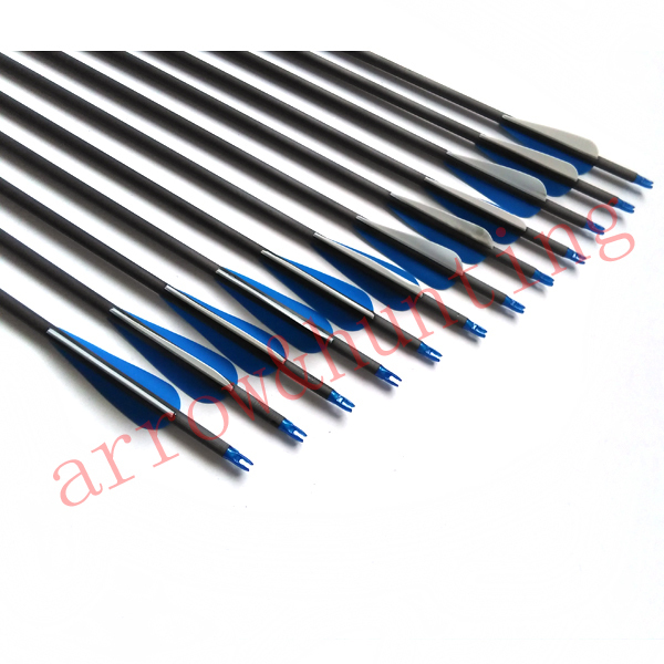 12pcs 30 archery compound bow arrow with carbon shaft and insert arrow head hunting bow bolt