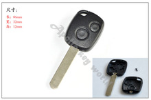 10PCS/LOT 2 BUTTON REPLACEMENT REMOTE KEY SHELL CASE FOR HONDA CRV Civic Accord ODYSSEY FOB BLANK