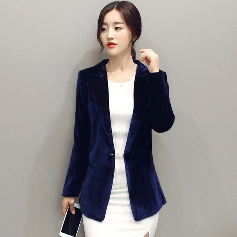 Popular Blue Velvet Blazer Women-Buy Cheap Blue Velvet Blazer Women ...