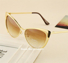 Fashion Metal Super Cute Sun glasses Cat eyes Women Sunglasses Designer High Quality Vintage Retro Glasses