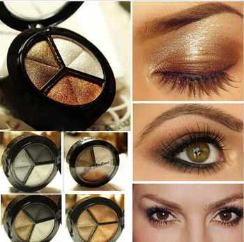 Cosméticos 3 cores de sombra natural matte sombra maquiagem profissional paleta nu nua sombra de olho brilho M01348