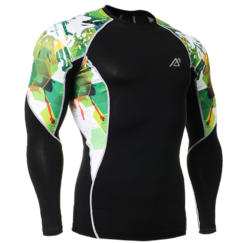 Life On Track Mens Gym Fitness Tight T shirt Compression Base Layer Breathable Running Training Shirts