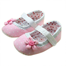 Polka Dot First Walker Baby kids Toddler Shoes infant Spring Autumn Flower Soft Sole Girl Shoes