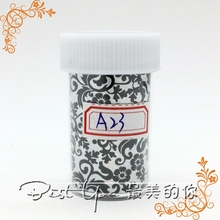 Newest 1 Roll Black Flower Nail Art Transfer Craft Foil Fashion Nail Sticker Tip MJ0994 A23