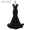 Royal Blue Sexy Evening Dresses Backless Pearls Beading Mermaid Evening Gowns robe de soiree 2017 Special