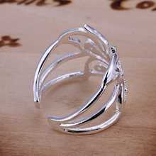 Lose Money Promotions Wholesale 925 silver ring 925 silver fashion jewelry Inlay Butterfly Ring SMTR035