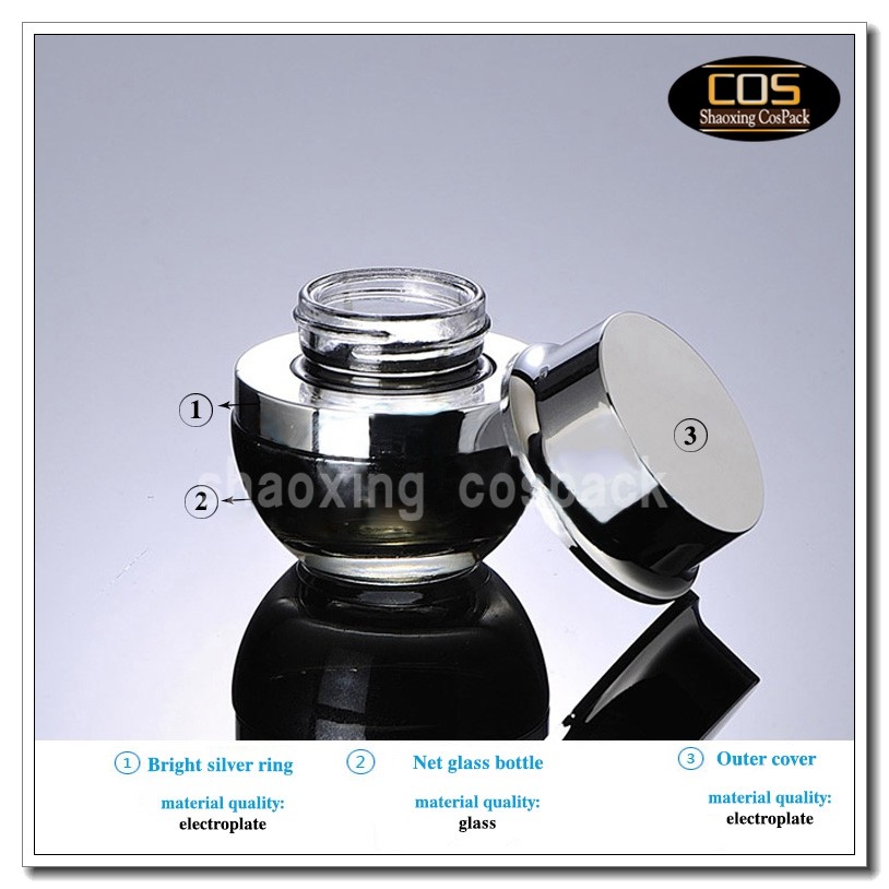 JGX40-20ml Black coating glass jar (3)