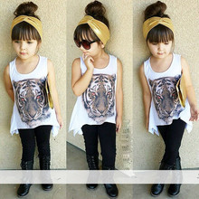 2015 New arrival Girls clothing set suits t shirt pants suit European style fashion street shoot