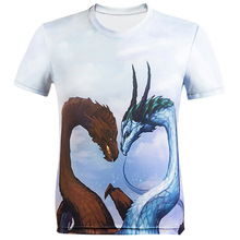 Artwork Dragons 3D Print T-shirt Unisex Tee Mythical Creatures Shirts Plus Size Short Sleeve Homme Hearts Ice Loose Tops